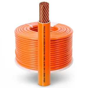 سلك كهرباء مفرد نحاس مجدول AWM 4 AWG 600 فولت عزل PVC برتقالي 500 قدم | شركة الفنار