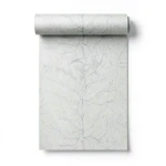 Leaf-Patterned Wallpaper 10m x 0.53m Pale Grey