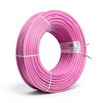سلك كهرباء نحاس مرن عزل PVC، مقاس 150 مم2، جهد 450/750 فولت، طول اللفة 300 قدم، لون زهري | شركة الفنار