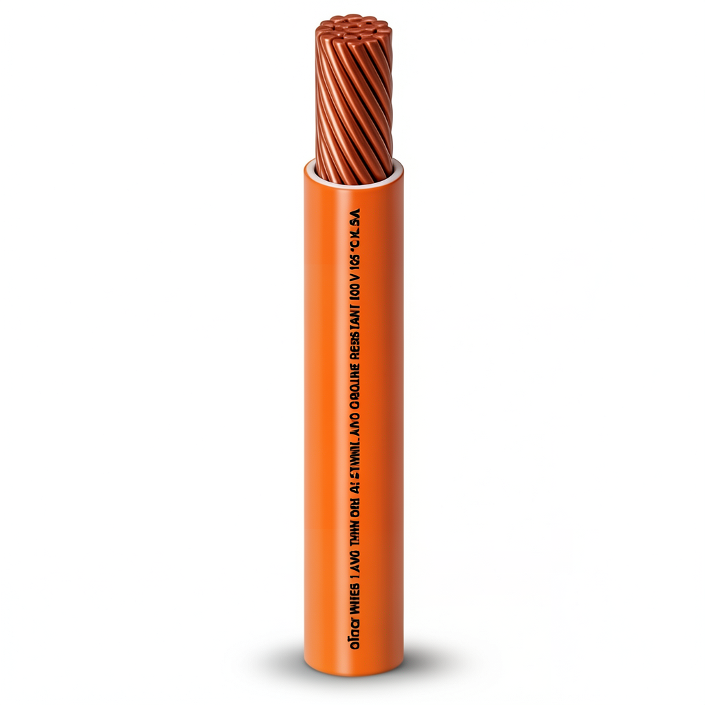 AWM Single Core Stranded Copper Electrical Wire 14 AWG, 600V, PVC Insulation, Orange, 2500ft | Al Fanar