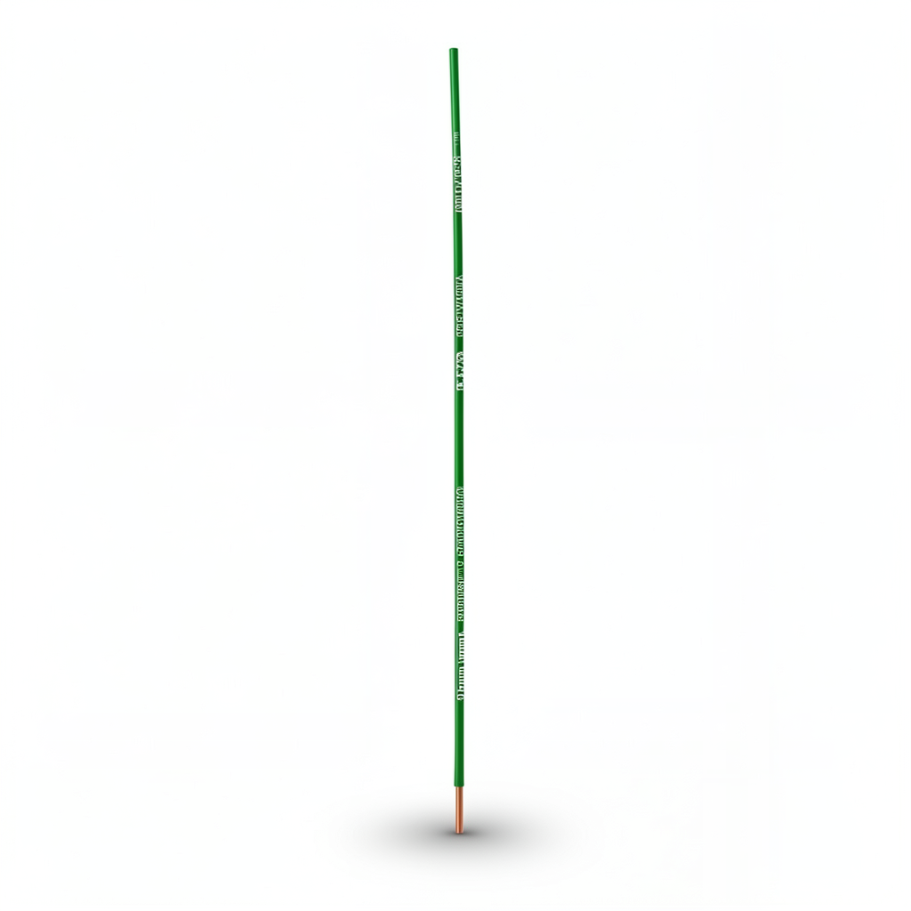 1.5 sq mm Green/Yellow Single Electrical Wire 450/750V, Flexible Copper Conductor, Heat Resistant PVC | Al Fanar