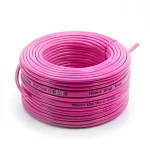 سلك كهرباء نحاس مرن عزل PVC، مقاس 150 مم2، جهد 450/750 فولت، طول اللفة 300 قدم، لون زهري | شركة الفنار