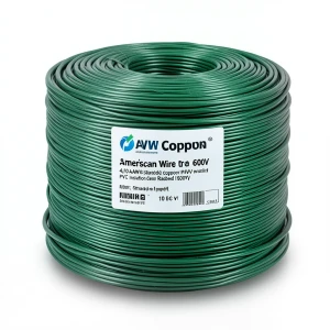 لفة سلك كهرباء امريكي AWM نحاس مجدول 600 فولت 4/0 AWG عزل PVC لون أخضر 500 قدم | شركة الفنار
