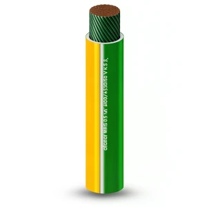 لفة سلك 35 مم2 450/750 جهد، لون اخضر/اصفر، موصل نحاس مرن عزل PVC مقاوم للحرارة | شركة الفنار