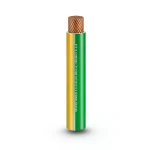 لفة سلك 6 sq mm 450/750 جهد، لون أخضر/أصفر، موصل نحاس مرن مع عزل PVC مقاوم للحرارة | شركة الفنار