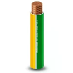 سلك مفرد 10 ملم 450/750 فولت، أصفر/أخضر، موصل نحاس مرن، عزل PVC مقاوم للحرارة | شركة الفنار