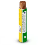 لفة سلك 70 مم2 أخضر/أصفر مرن 450/750 جهد، موصل نحاس، عزل PVC مقاوم للحرارة | شركة الفنار