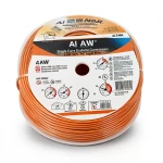 سلك كهرباء مفرد نحاس مجدول AWM 4 AWG 600 فولت عزل PVC برتقالي 500 قدم | شركة الفنار