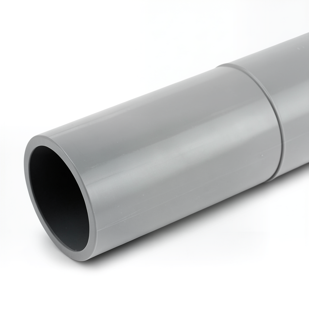 UPVC Plastic Pipe Class 0 Size 8 inch Thickness 3.10 mm Gray