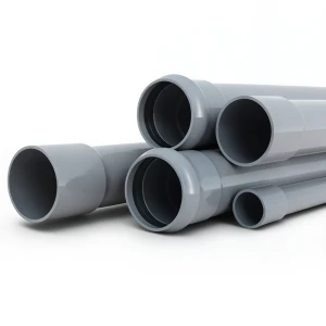 UPVC Pipes Nominal Pressure 10 Bar Outer Diameter 160 mm Thickness 7.7 mm Gray