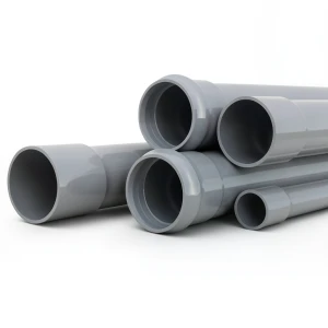 UPVC Pipes Nominal Pressure 10 Bar Outer Diameter 200 mm Thickness 9.6 mm Gray