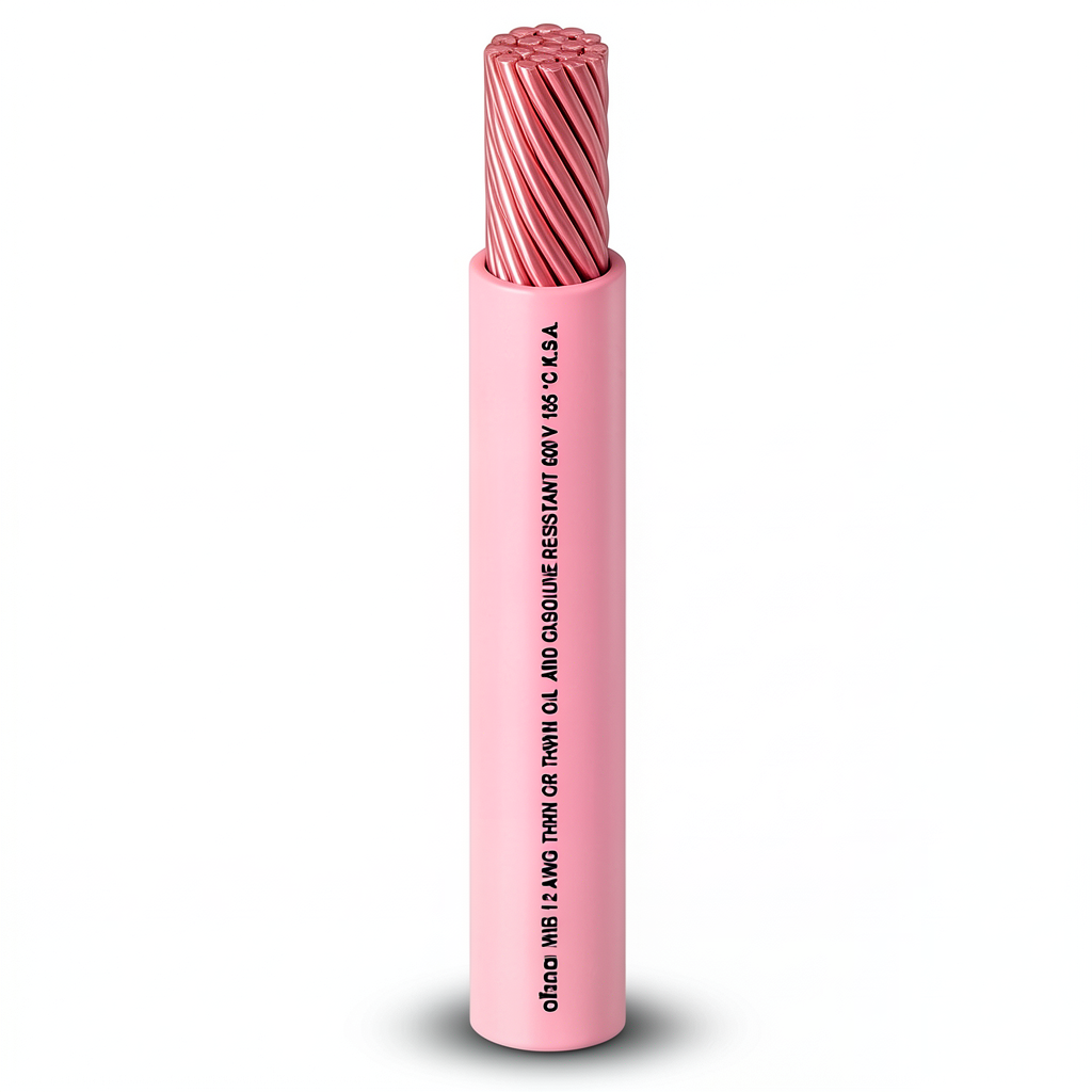 1/0 AWG Stranded Copper Electrical Wire 600V PVC Pink, 2500 ft | Al Fanar
