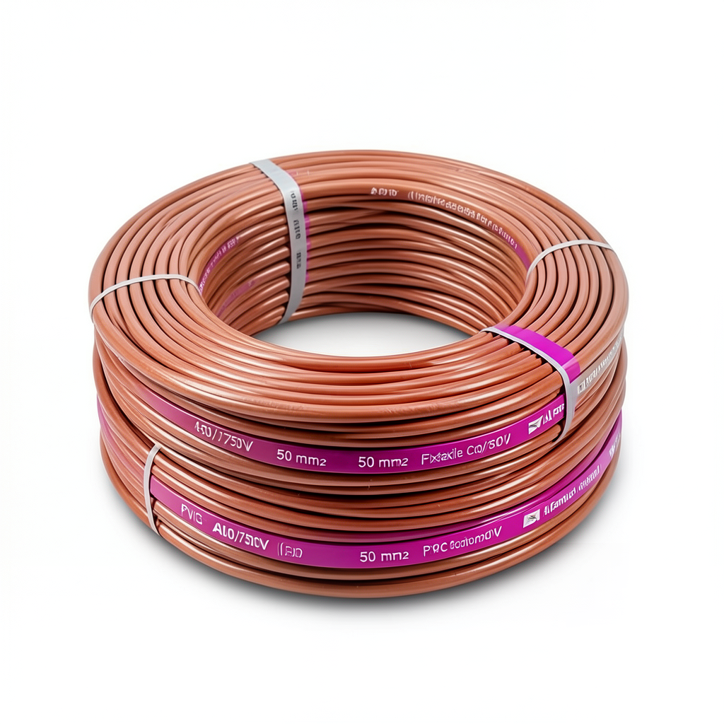 PVC Insulated Flexible Copper Electrical Wire 50mm2, 100 Yards, 450/750V | Al Fanar