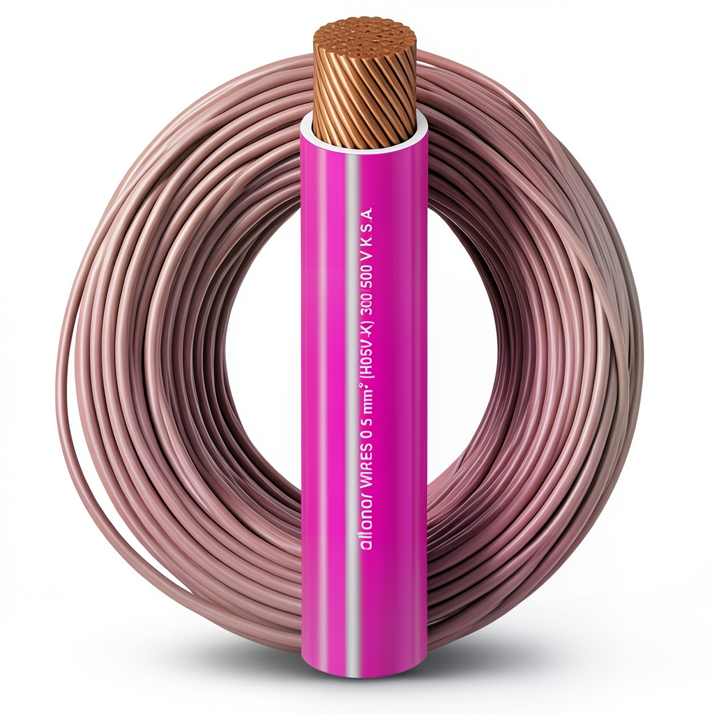 سلك كهرباء نحاس مرن معزول PVC، مقاس 240 mm2، جهد 450/750 فولت، طول اللفة 100 ياردة | شركة الفنار