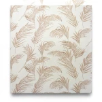 Leaf-Patterned Wall Covering 10m x 1.06m Light Brown