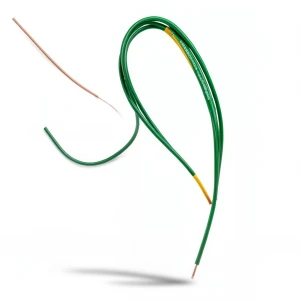 سلك مفرد 1.5 sq mm 450/750 فولت، لون أصفر/أخضر، موصل نحاس مرن، عزل PVC مقاوم للحرارة | شركة الفنار