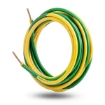 سلك مفرد 10 ملم 450/750 فولت، أصفر/أخضر، موصل نحاس مرن، عزل PVC مقاوم للحرارة | شركة الفنار