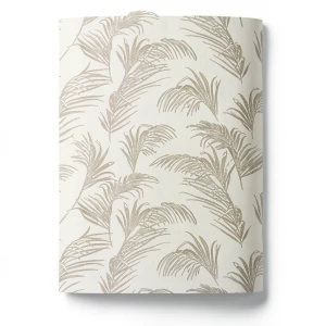 Wall Decoration Leaf-Patterned Design 10 m x 1.06 m Beige, Model 46740