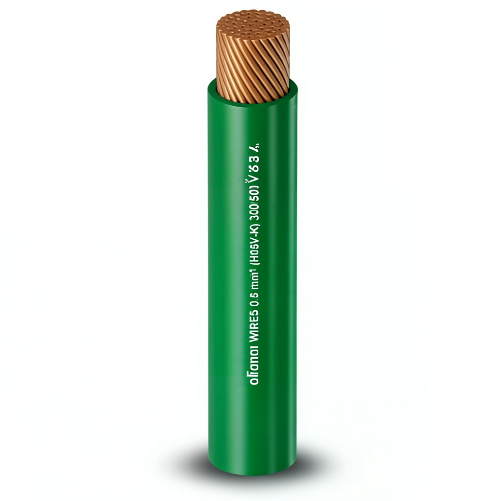 35mm2 Green/Yellow Flexible Electric Wire 450/750V Copper Conductor Heat Resistant PVC | Al Fanar