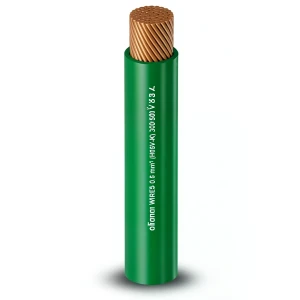 لفة سلك 35 مم2 450/750 جهد، لون اخضر/اصفر، موصل نحاس مرن عزل PVC مقاوم للحرارة | شركة الفنار