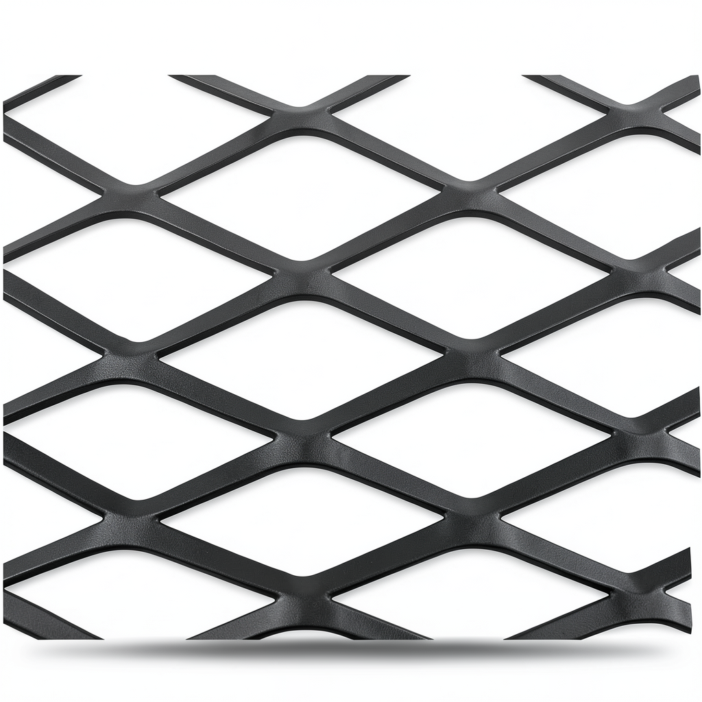 Hot Rolled Black Steel Expanded Metal Mesh 3 mm Thickness 2.44 m Width 5 m Length