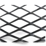 Hot Rolled Steel Expanded Metal Mesh Thickness 3.8 mm Width 2.44 m Length 5 m, Black