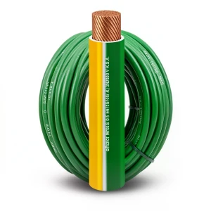 لفة سلك 70 مم2 أخضر/أصفر مرن 450/750 جهد، موصل نحاس، عزل PVC مقاوم للحرارة | شركة الفنار