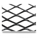 Hot Rolled Steel Expanded Metal Mesh Thickness 3.8 mm Width 2.44 m Length 5 m, Black