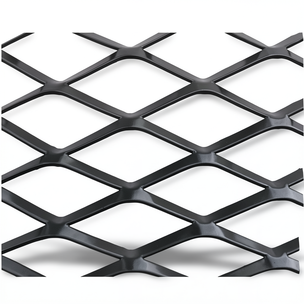 Hot Rolled Black Steel Expanded Metal Mesh Thickness 5.8 mm Width 2.44 m Length 5 m