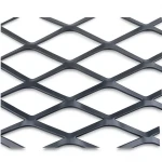 Hot Rolled Black Steel Expanded Metal Mesh 2.8 mm Thick, 2.44 m Width, 6 m Length