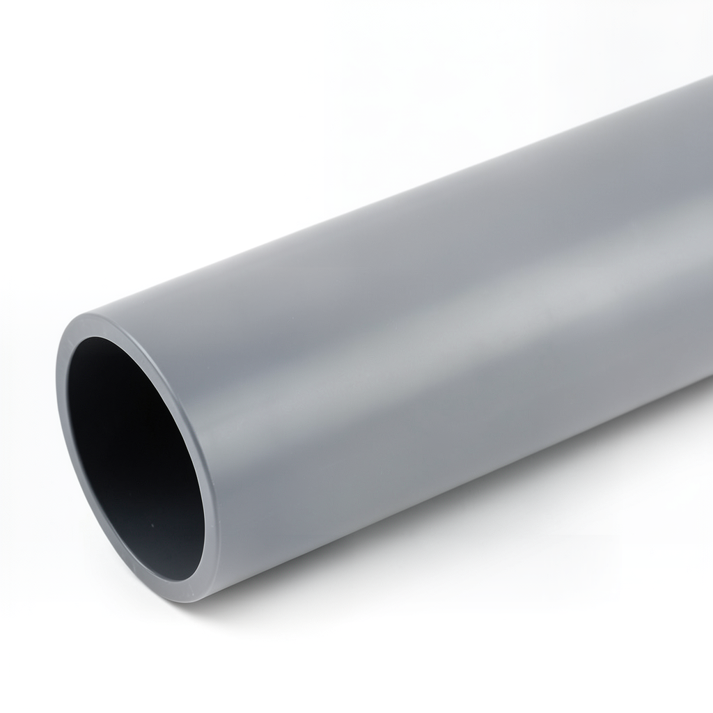 UPVC Plastic Pipe Class 0 Size 4 inch Thickness 2.30 mm, Gray