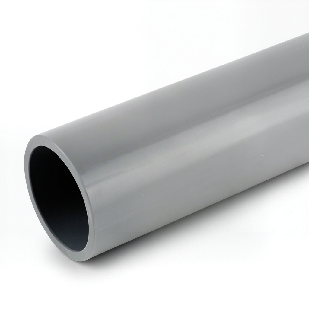 أنابيب بلاستيك UPVC كلاس 0 مقاس 8 inch سماكة 3.10 mm رمادي