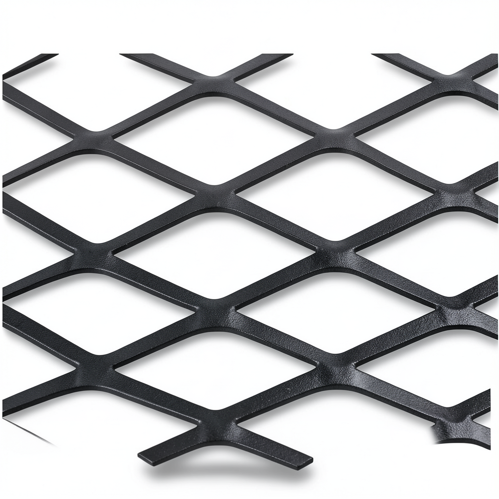 Hot Rolled (Black) Steel Expanded Metal Mesh Thickness 3.8 mm Width 2.44 M Length 6 M