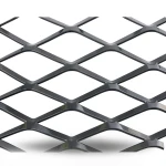 Hot Rolled Steel Expanded Metal Mesh Thickness 4.8 mm Width 2.44 m Length 6 m, Black
