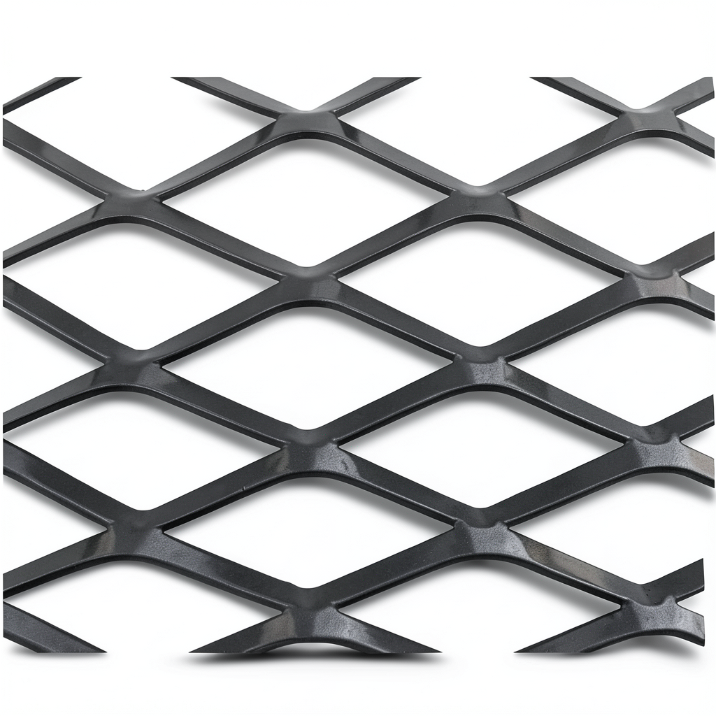 Hot Rolled (Black) Steel Expanded Metal Mesh Thickness 3.8 mm Width 2.44 M Length 6 M