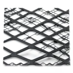 Hot Rolled Steel Expanded Metal Mesh Thickness 4.8 mm Width 2.44 m Length 6 m, Black