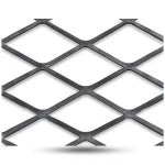 Hot Rolled Steel Expanded Metal Mesh Thickness 4.8 mm Width 1.22 M Length 3 M, Black