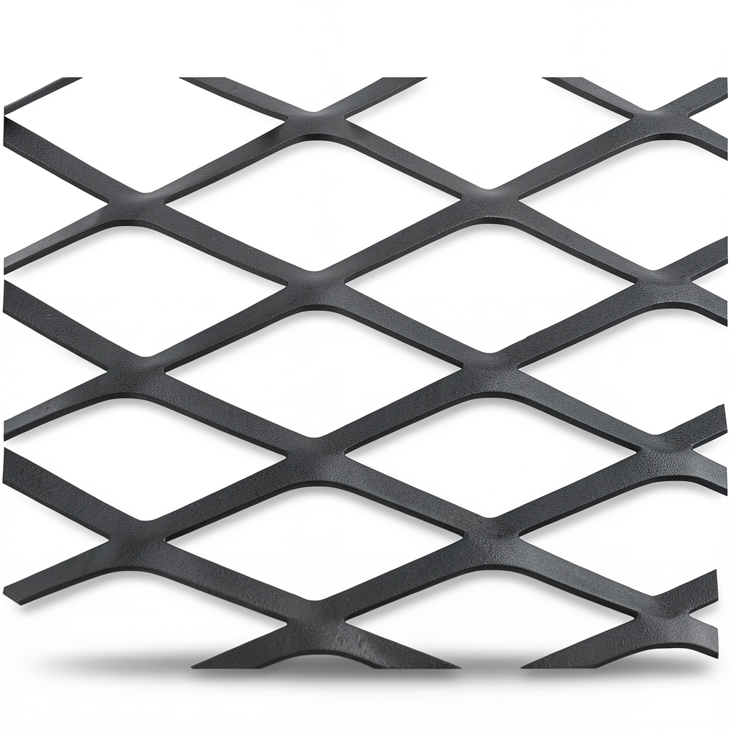 Hot Rolled Black Steel Expanded Metal Mesh Thickness 5.8 mm Width 2.44 m Length 7 m