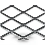 Hot Rolled Steel Expanded Metal Mesh Thickness 4.8 mm Width 1.22 m Length 7 m, Black