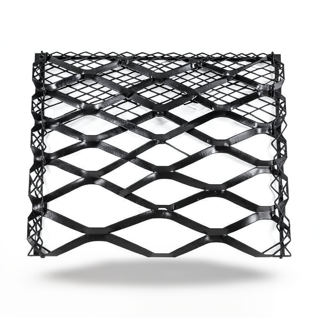 Hot Rolled Steel Expanded Metal Mesh 1.2 mm Thickness 1.22x1 m Black