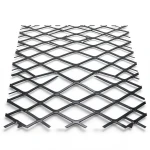 Hot Rolled Steel Expanded Metal Mesh Thickness 4.8 mm Width 1.22 m Length 7 m, Black