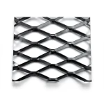 Hot Rolled Steel Expanded Metal Mesh 1.2 mm Thickness 1.22x1 m Black