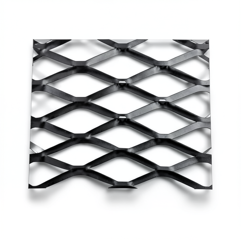 Hot Rolled Steel Expanded Metal Mesh 1.2 mm Thickness 1.22x1 m Black