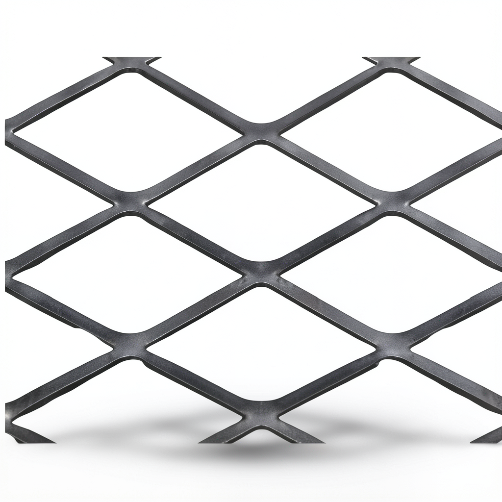 Hot Rolled Black Steel Expanded Metal Mesh Thickness 4.8 mm Width 1.22 m Length 5 m