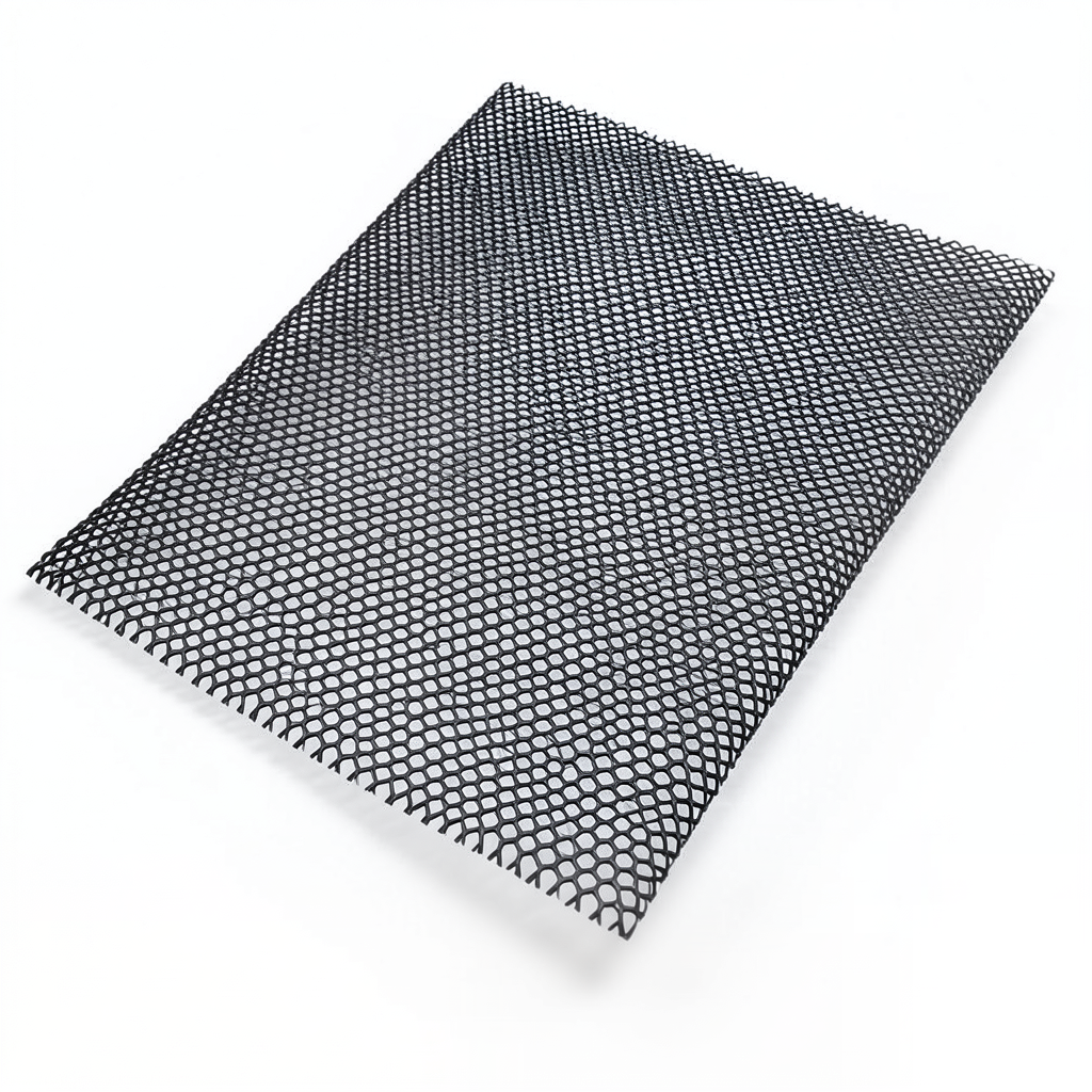 Hot Rolled Steel Expanded Metal Mesh Thickness 4.8 mm Width 1.22 m Length 7 m, Black