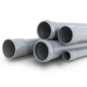 مواسير UPVC ضغط اسمي 10 بار قطر خارجي 75 مم سمك 3.6 مم لون رمادي
