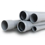 مواسير UPVC ضغط اسمي 10 بار قطر خارجي 90 مم سمك 4.3 مم لون رمادي