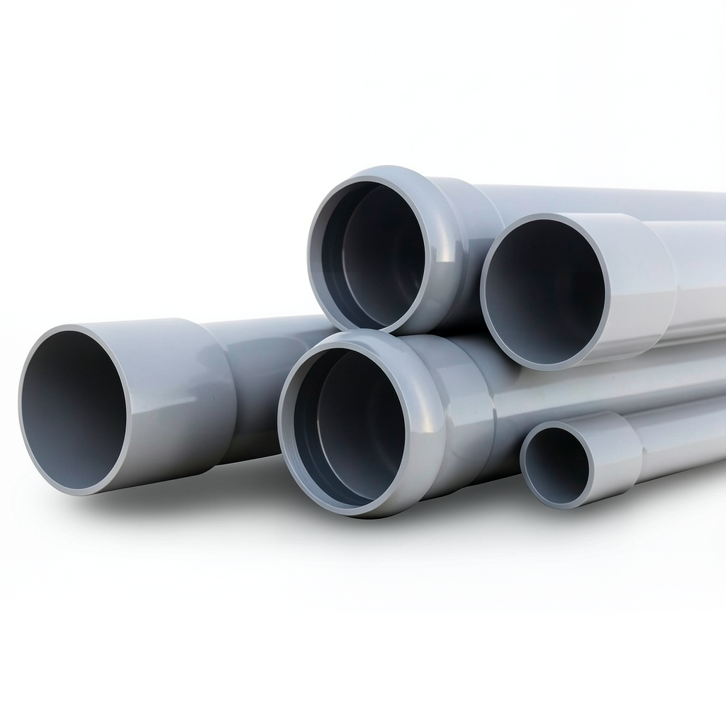 UPVC Pipes Nominal Pressure 10 Bar Outer Diameter 75 mm Thickness 3.6 mm Gray