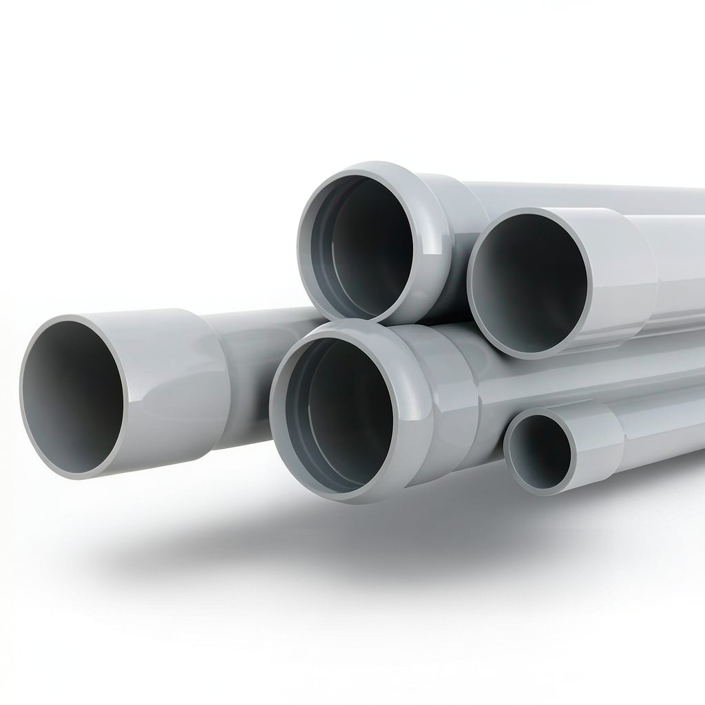 UPVC Pipes Nominal Pressure 10 Bar Outer Diameter 110 mm Thickness 5.3 mm Gray