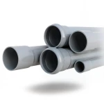 مواسير UPVC ضغط 10 بار قطر خارجي 500 مم سمك 23.9 مم لون رمادي
